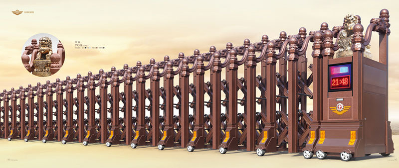 龍韻393A（古銅金）鋁合金伸縮門