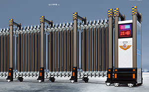 鋁合金伸縮門 - 瑞盾889B（深咖）鋁合金伸縮門