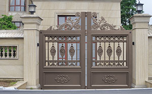 電動折疊門 - 智能懸折門938-B5（淺咖）