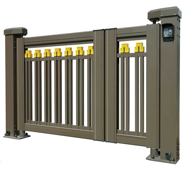 人行通道快速平開門【150柱】K2-A4（深咖）