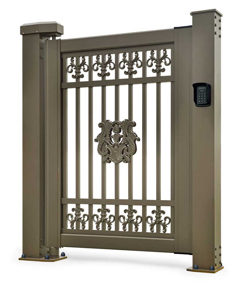 人行通道快速平開門【150柱】K2-A3（深咖）