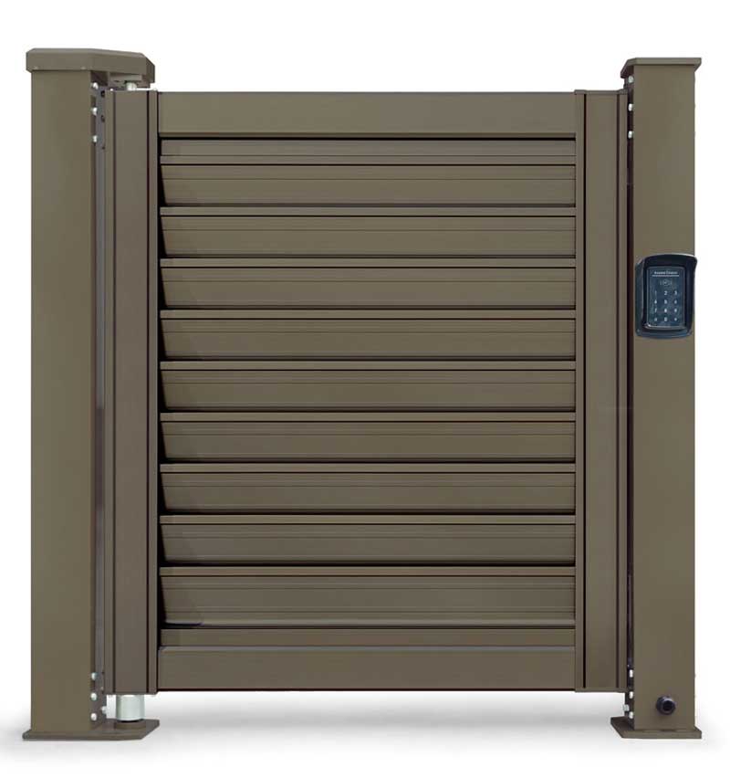 人行通道快速平開門【150柱】K2-A2（深咖）