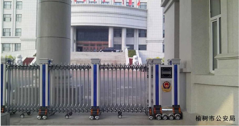 榆樹市公安局伸縮門工程案例 - 中出網(wǎng)-智能出入口與停車充電門戶