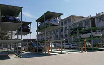 水平循環(huán)類-PJS-QX154基坑四層式立體車庫(kù)