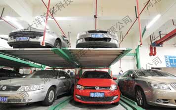 兩層后懸臂升降橫移立體車庫