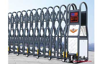 鋁合金伸縮門 - 鋁合金電動伸縮門黑色LD-16