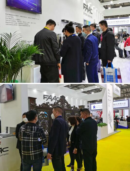 工作人員與觀展者詳細(xì)講解產(chǎn)品，交流行業(yè)信息