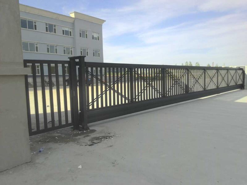 盛名一號黑色帶小門 - 中出網(wǎng)-智能出入口與停車充電門戶