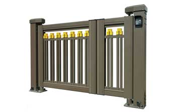 廣告小門 - 人行通道快速平開門【150柱】K2-A4（深咖）