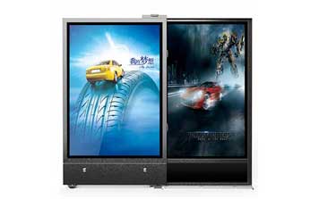 人行通道無(wú)軌平移廣告門