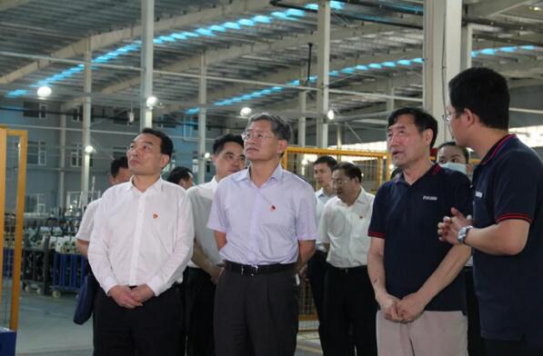 省紀委書記馬森述觀看百勝自動倉儲立體倉庫