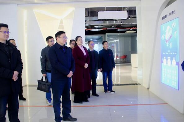 南航黨委領(lǐng)導(dǎo)一行認真聆聽百勝云開放平臺的詳細介紹