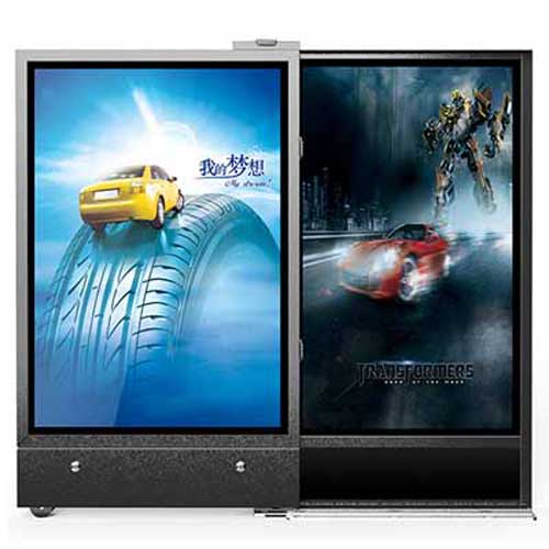 人行通道無(wú)軌平移廣告門