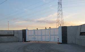 鹽城西大豐劉莊自來水廠無軌懸浮門案例 - 中出網(wǎng)-智能出入口與停車充電門戶