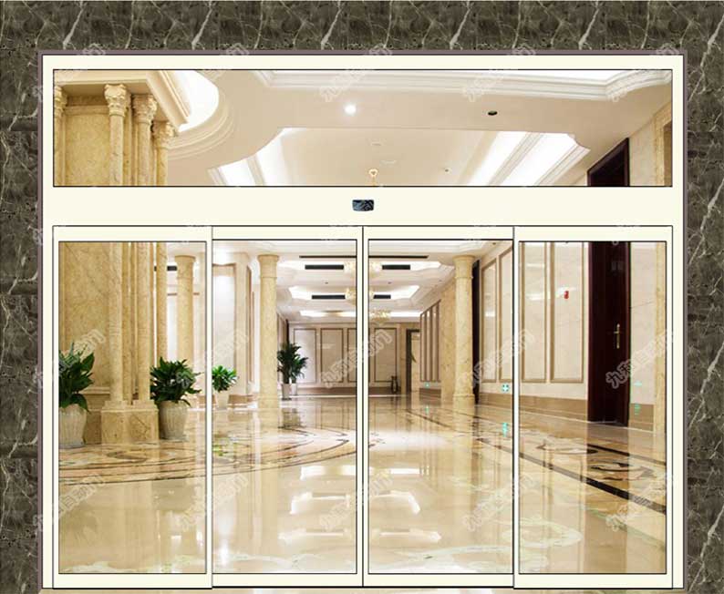 純白鋁型材自動門JH-13