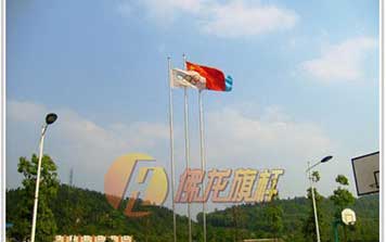 錐型手動內置式旗桿