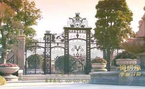 寧園別墅鐵藝大門案例 - 中出網-智能出入口與停車充電門戶