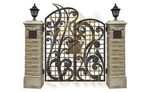 鐵藝大門(mén) - 復(fù)古庭院門(mén)