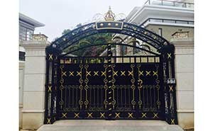 僑建御溪谷別墅鐵藝大門案例 - 中出網(wǎng)-智能出入口與停車充電門戶