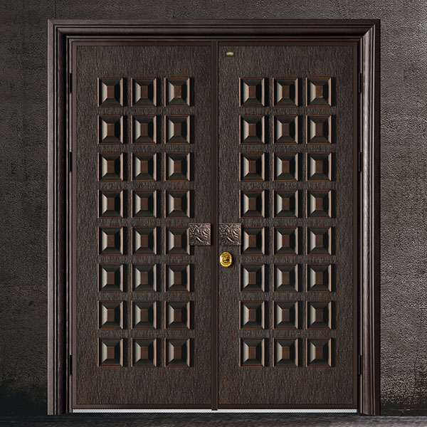 中式別墅大門鑄鋁卡防盜非標(biāo)門雙開門子母農(nóng)村大門