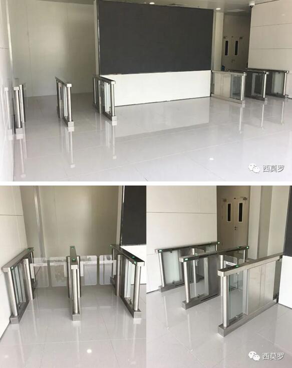 中國航天科技集團九院771所在寫字樓大堂安裝了室內(nèi)擺閘CPW-322CS