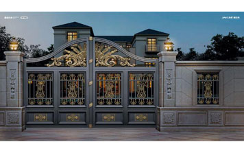 庭院別墅大門 - 楓情-18331A（深空灰+藝術金黃）