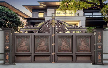 庭院別墅大門(mén) - 皇冠-HG-17108（名流銀咖+藝術(shù)淺紅+局部99金）