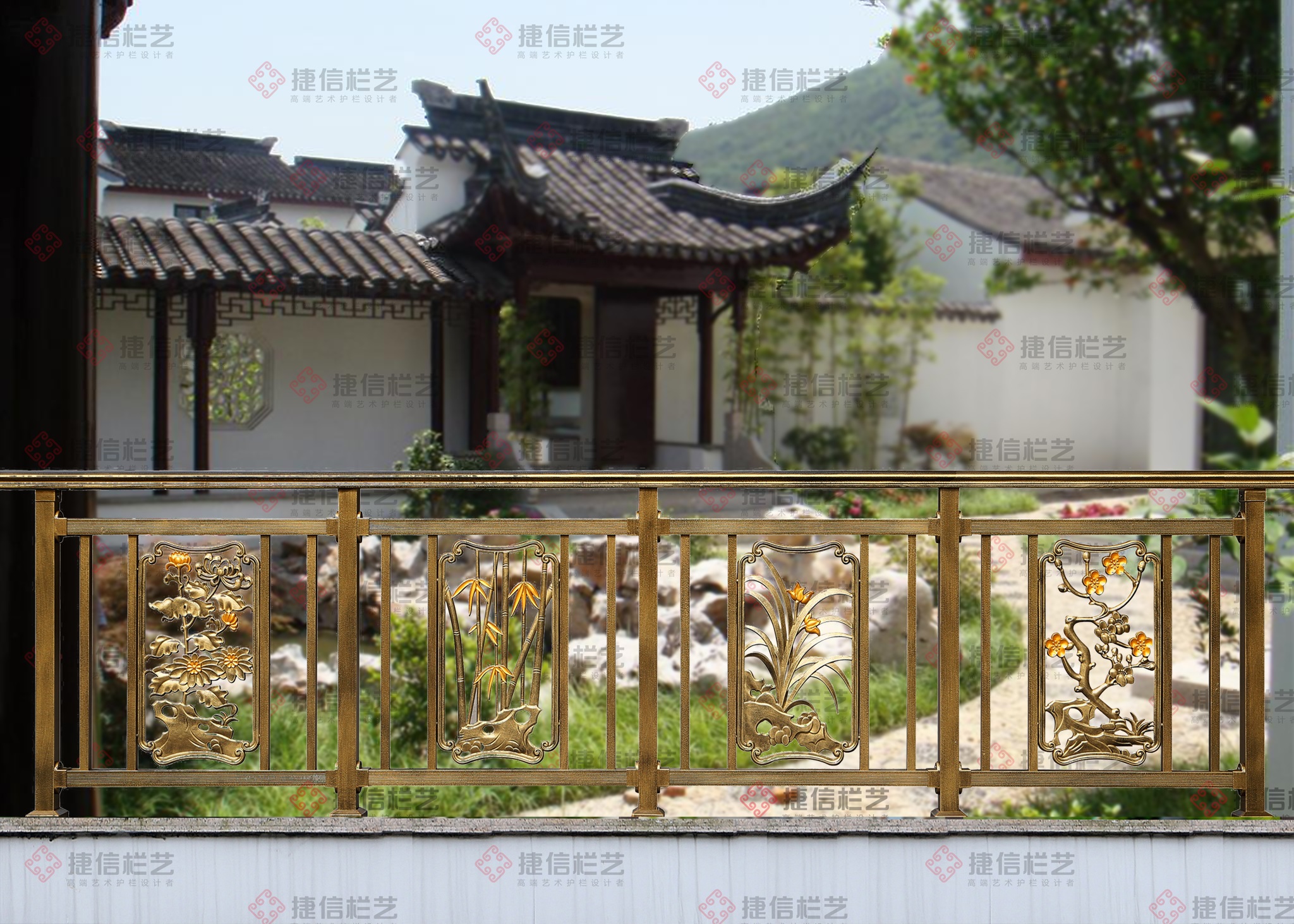 護欄 - 中式陽臺護欄-唐語君子