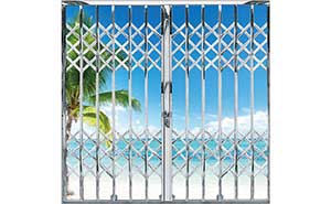 不銹鋼拉閘門 - 加強(qiáng)直欖花型拉閘門