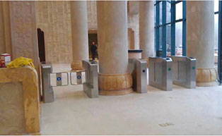 河南天瑞溫泉大酒店人行通道閘工程案例