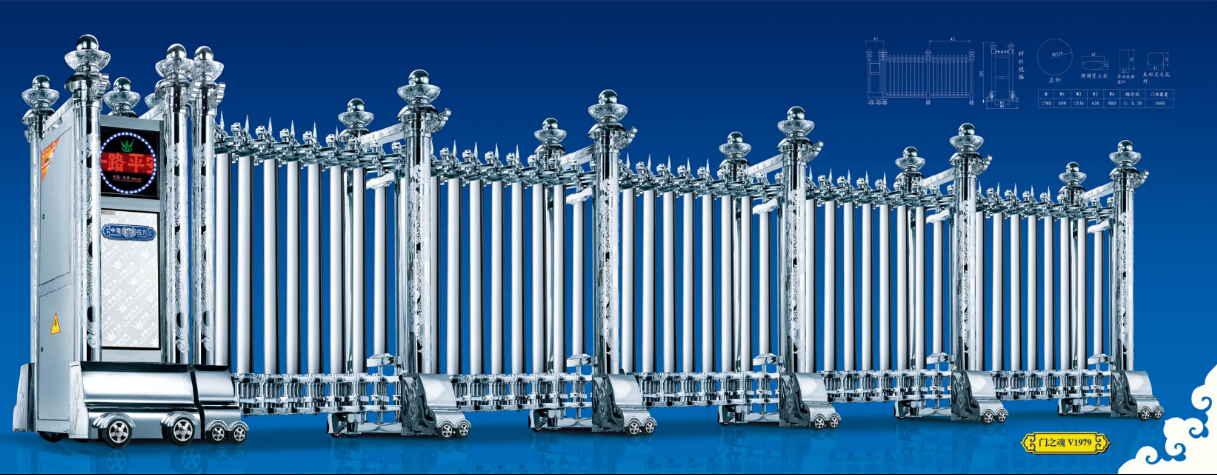 不銹鋼伸縮門 - 門之魂V1979電動(dòng)伸縮門