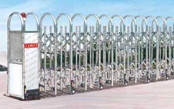 不銹鋼伸縮門 - JXD-2099-大彎雙桿叉型伸縮門