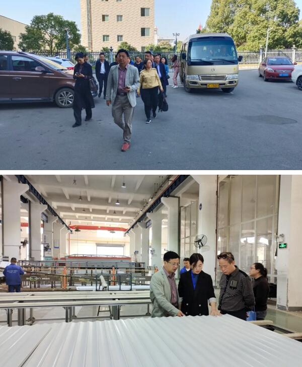 考察團(tuán)一行又來到盼盼路12號-長沙總部生產(chǎn)基地