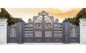 天譽(yù)智慧城選用重慶出安智能別墅鋁藝大門彰顯個(gè)性