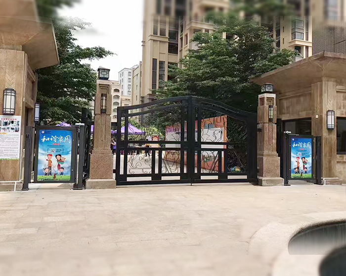 惠州出安智能廣告小門進駐惠州天翔華利苑小區(qū)