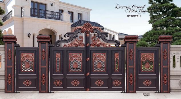 聊城出安智能別墅鋁藝大門閃耀在萬達(dá)廣場?歡樂小鎮(zhèn)項目 