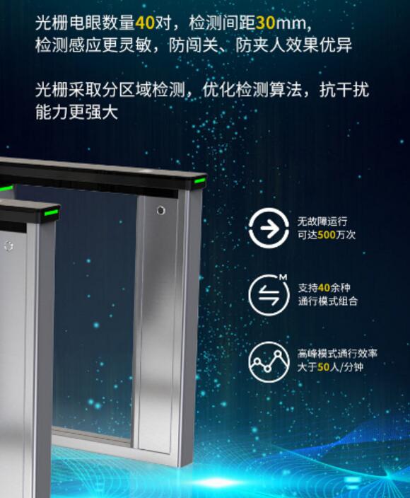 捷順科技“極光”速通擺閘