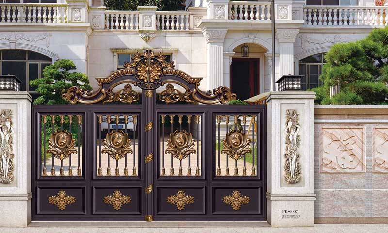 豪華平開(kāi)庭院大門PK1007
