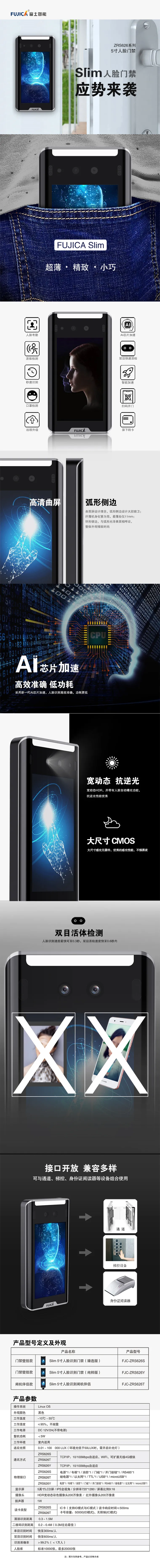 富士智能人臉識(shí)別門(mén)禁新品Slim應(yīng)勢(shì)來(lái)襲