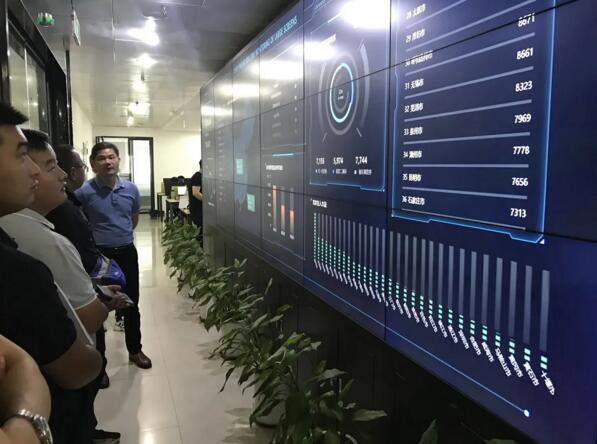 招商負責人進東總帶領一行人參觀建筑面積5000+平方米的科拓總部