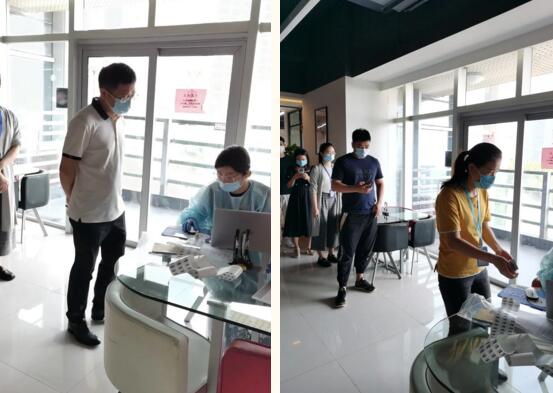 科拓多次安排檢測機構到公司為員工進行核酸檢測