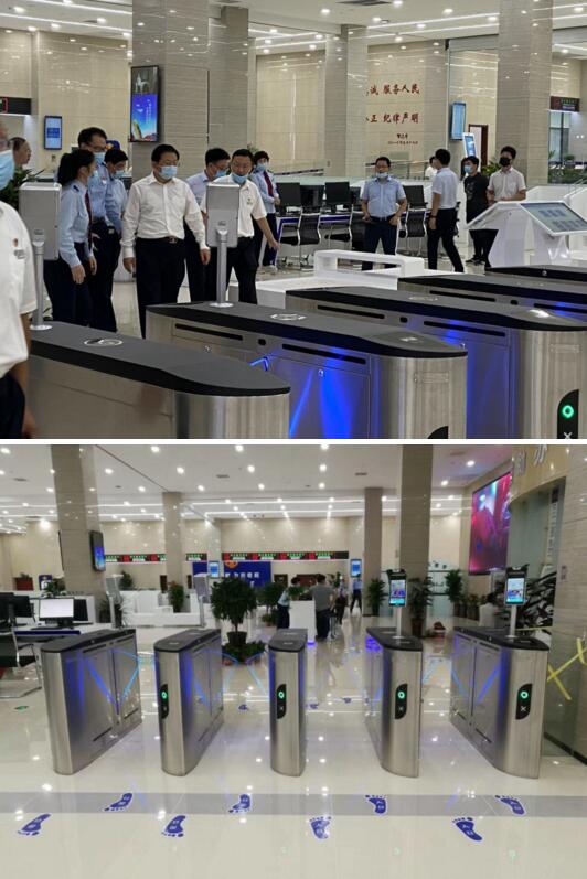 道爾智控10臺翼閘+8臺人臉識別測溫一體機，入駐駐馬店國家稅務局