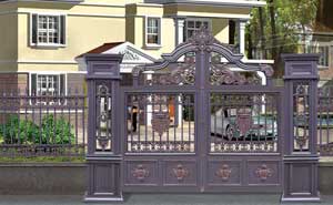 牡丹江環(huán)龍灣庭院大門案例