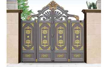 鋁藝大門 - 門之鑫T-007A（爆花銀）