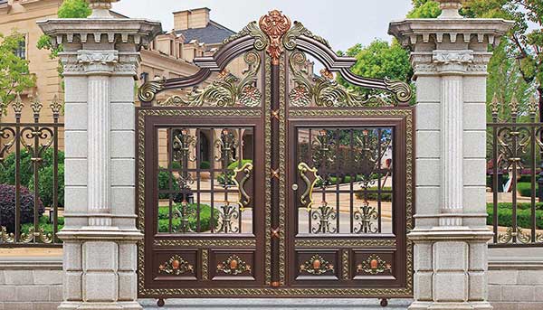 通化華翔佳苑鋁藝大門案例 - 中出網(wǎng)-智能出入口與停車充電門戶