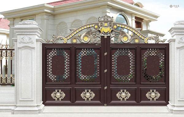 漯河出安智能鋁藝大門安裝在國際汽配建材城