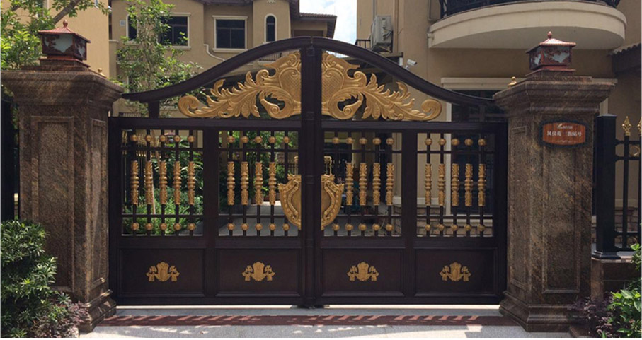 佛山奧園別墅大門工程案例 - 中出網-智能出入口與停車充電門戶