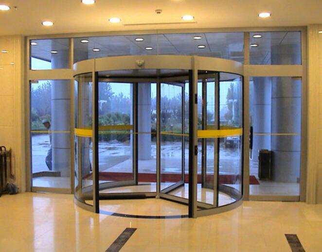 三翼氟碳噴涂自動旋轉門