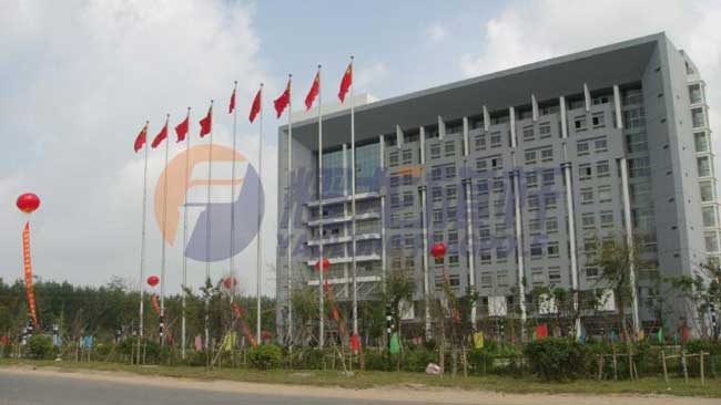 鹽城濱?；@區(qū)管委會旗桿案例 - 中出網(wǎng)-智能出入口與停車充電門戶