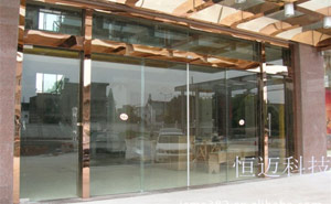 自動感應門 - 玫瑰金包門套感應門